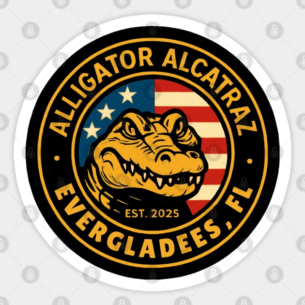 Alligator-Alcatraz Sticker by Creatifly Graphic Tees